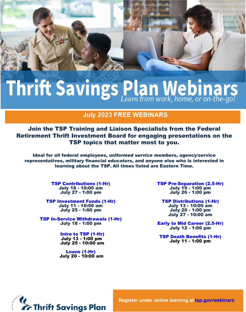 Thrift Savings Plan Webinars Carlisle Barracks US Army MWR